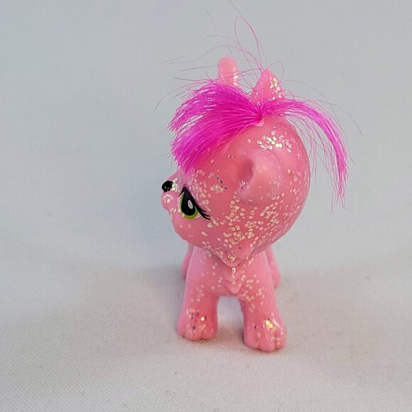 Polly Pocket Glitter Cat Dog Pink Purple Hair Animals Toy Figurine - Picture 6 of 15